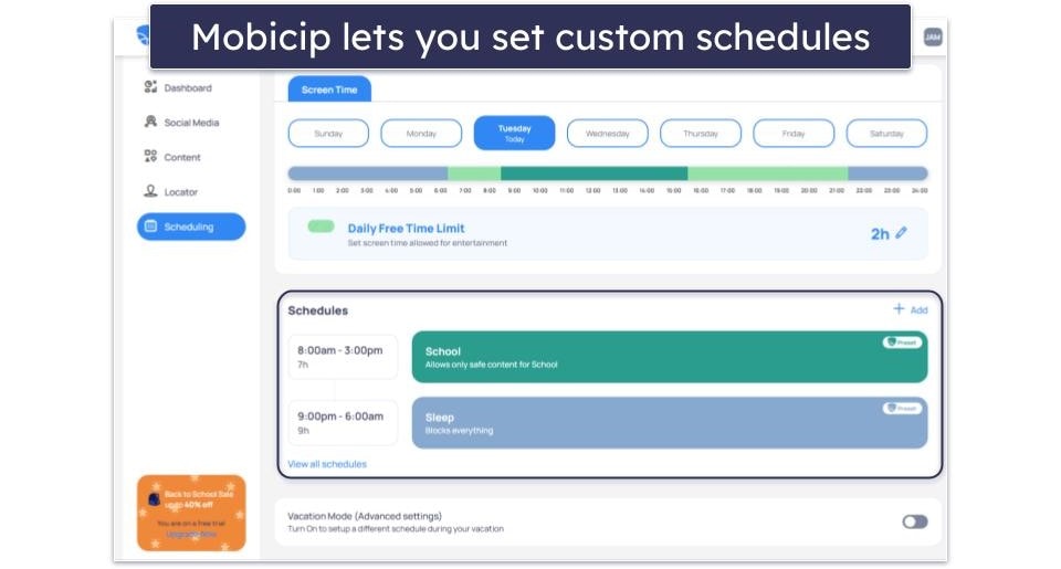 5. Mobicip — Great Scheduling Tools for Your Teen