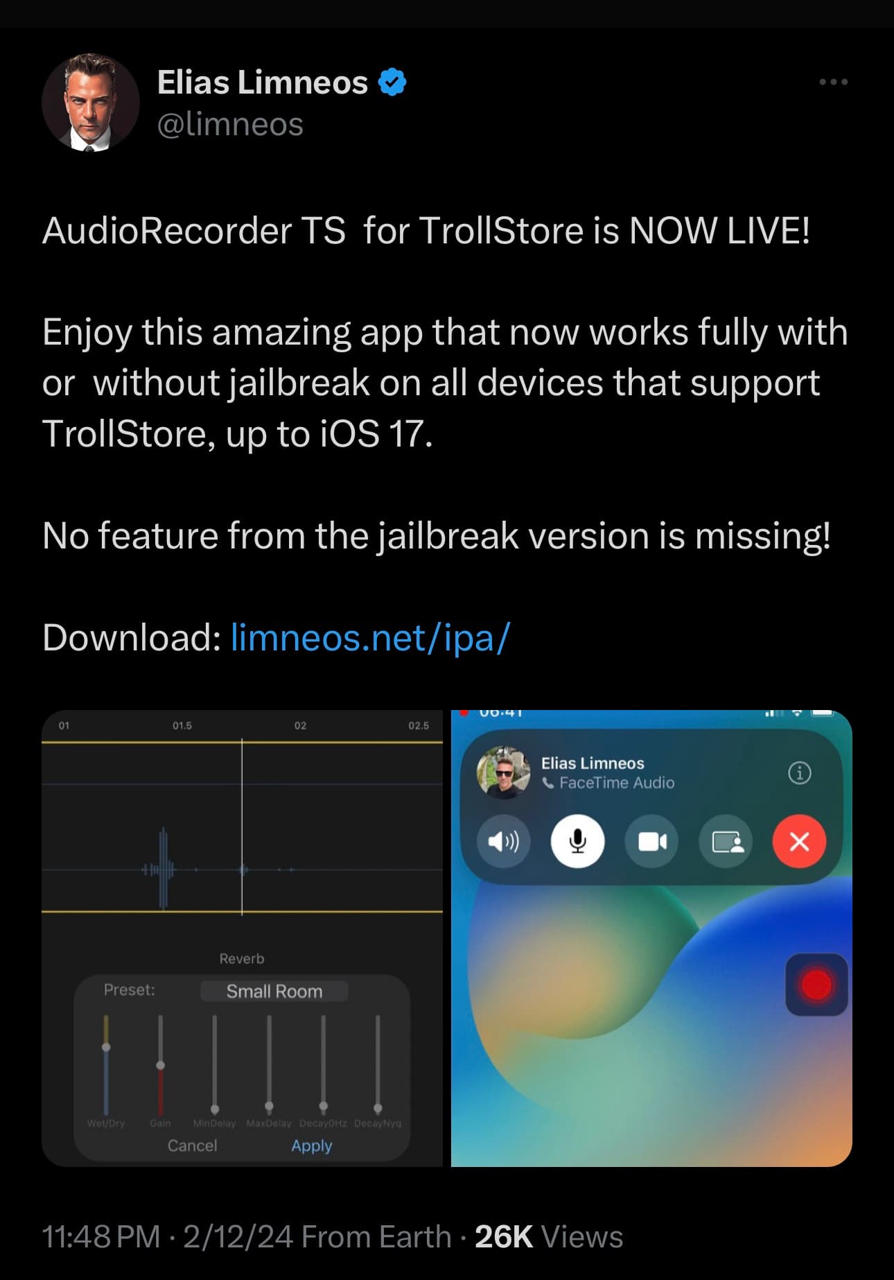 Limneos announces the release of AudioRecorder TS.