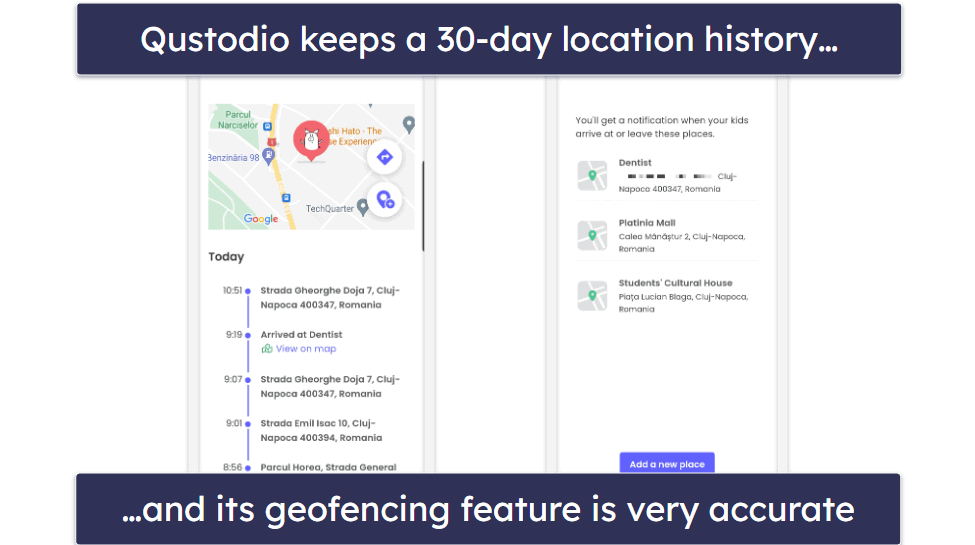 Location Tracking — Bark Is Slightly Better for Location Tracking