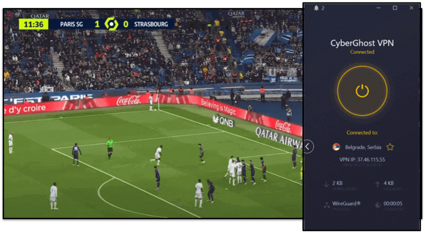 🥉3. CyberGhost VPN — Beginner-Friendly VPN With Dedicated Servers for Ligue 1 Games