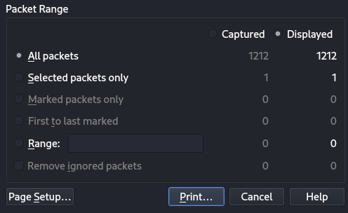 Packet Range