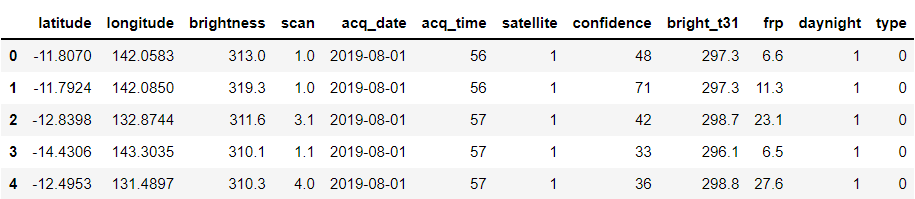 Viewing the initial rows of the dataset