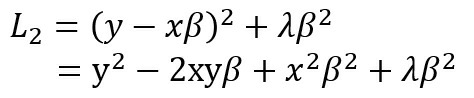 ridge lasso regression - L2