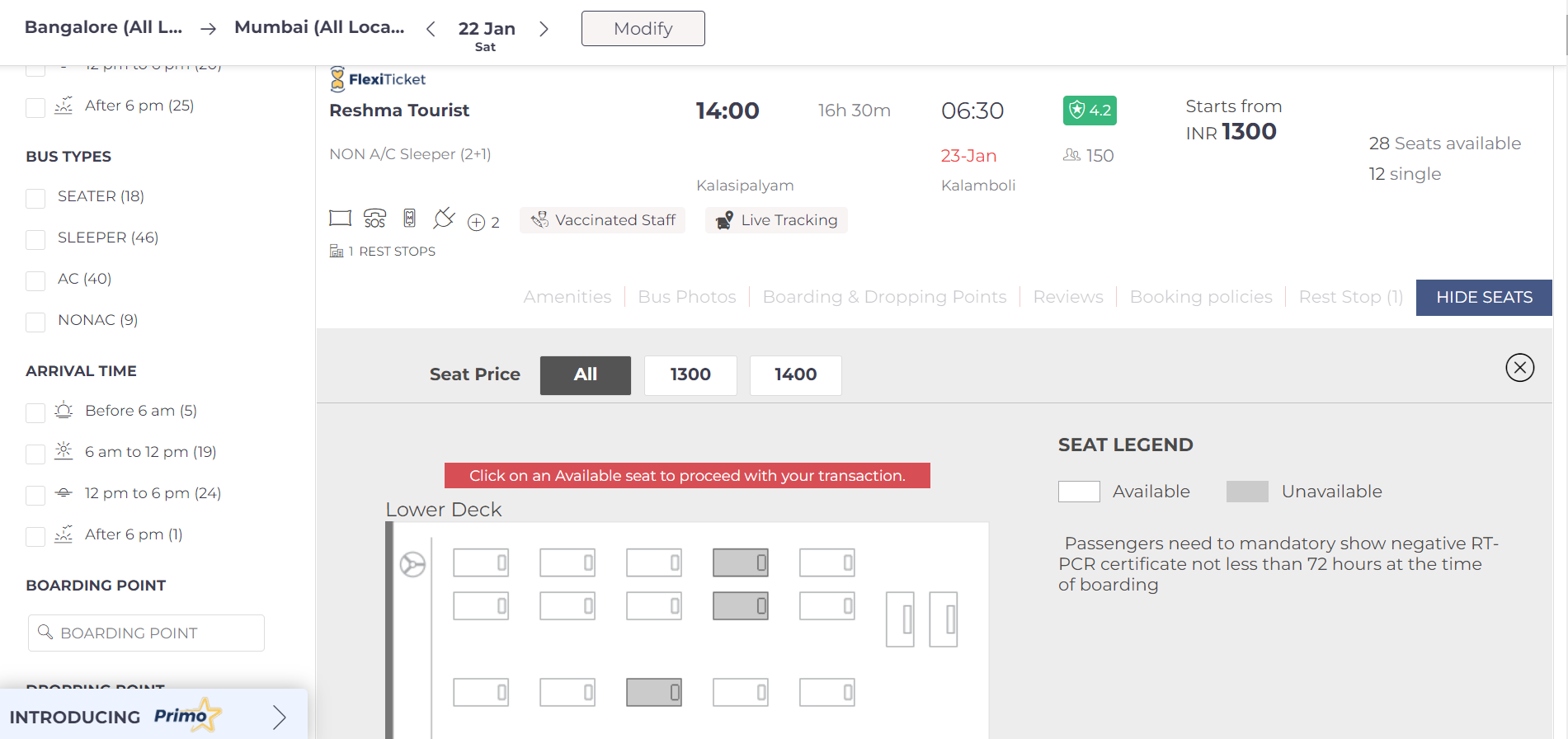 Bus Fare Pricing