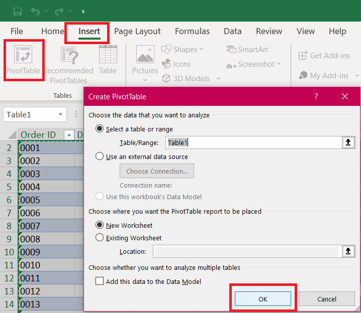 sales per month | Dashboards in Excel