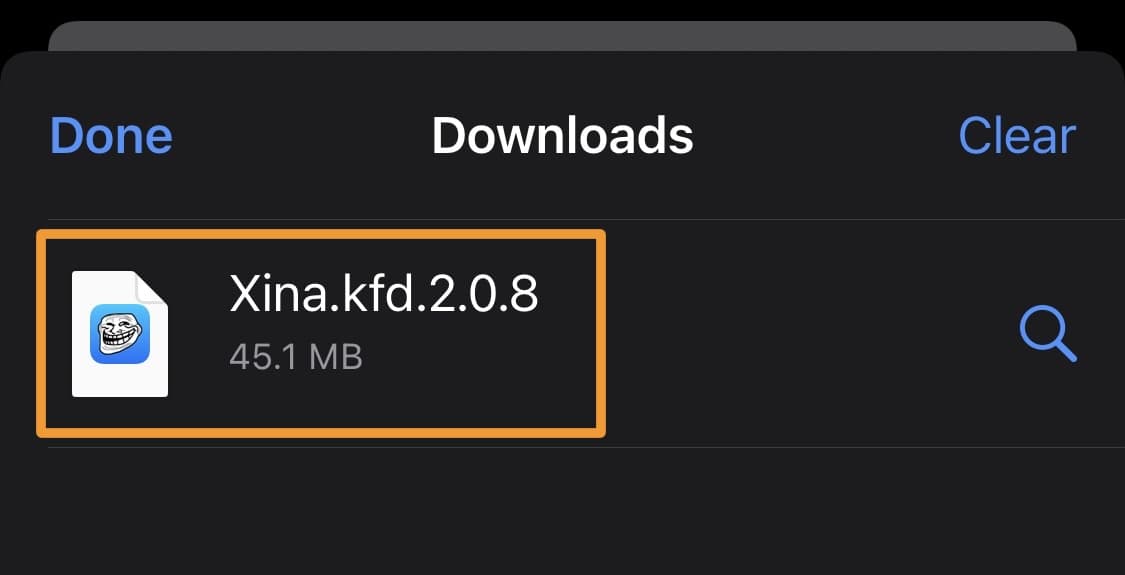 Downloaded XinaA15 v2 ipa file.