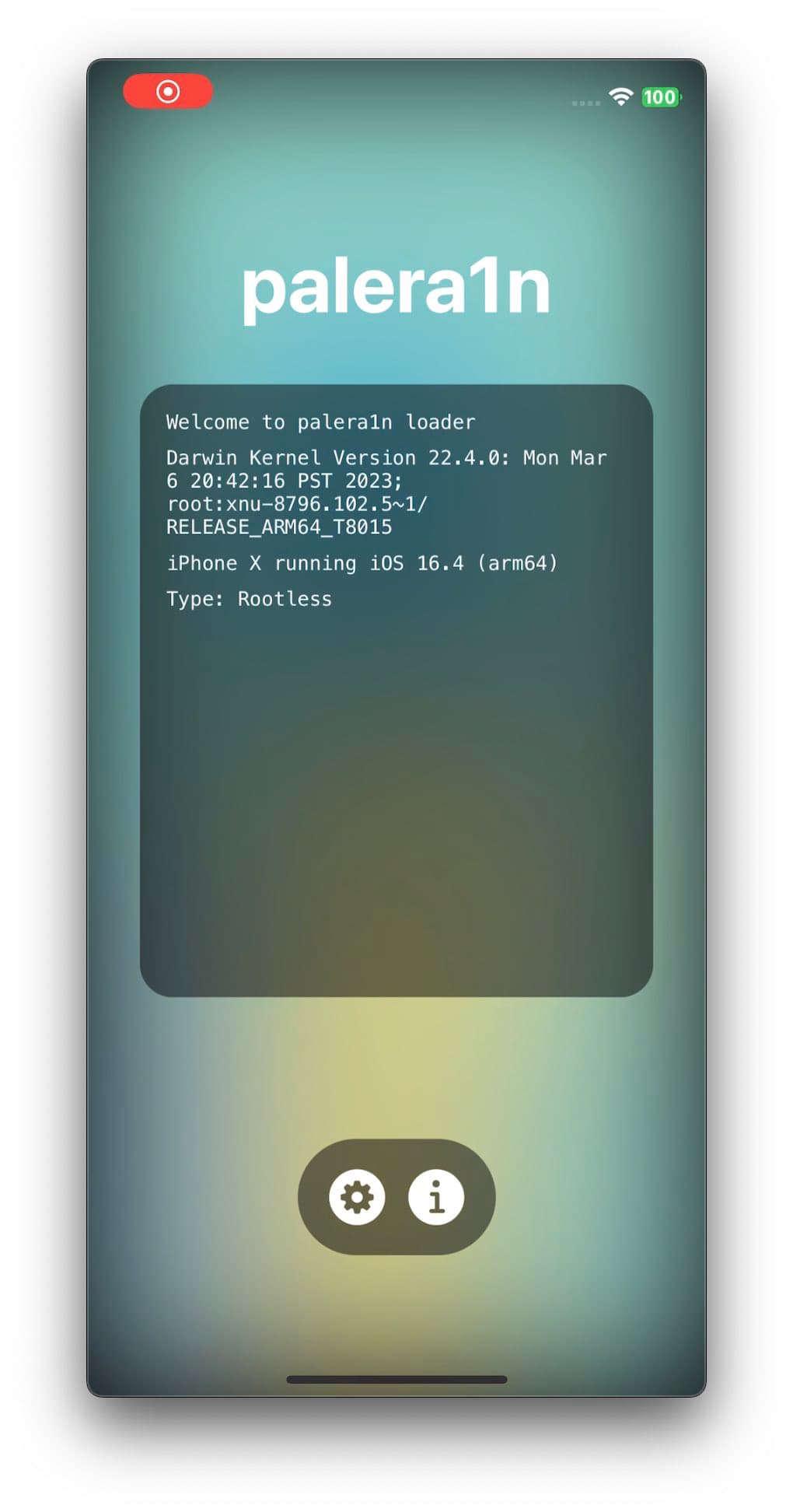 palera1n iOS 16.4 rootless.