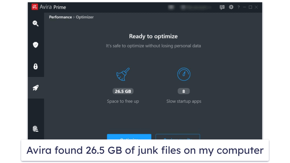 🥉 3. Avira Prime — Great Range of Easy-to-Use Cleanup Tools