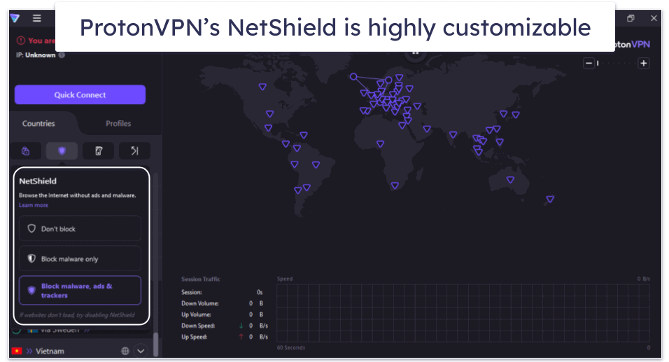 4. Proton VPN — High-End Privacy With a Great Ad Blocker