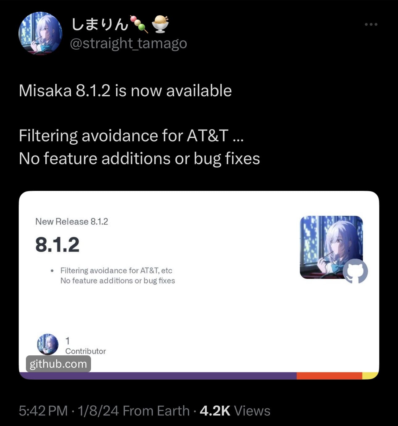 Misaka v8.1.2 released.