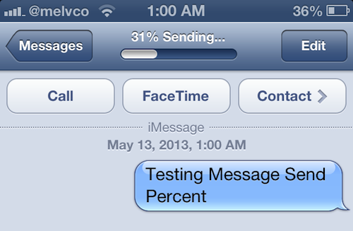 message send percent