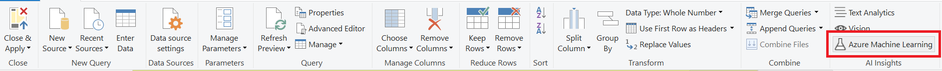 Azure ML Toolbar