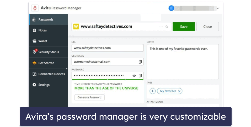 7. Avira Password Manager Free — Unlimited Password Storage Across Unlimited Devices