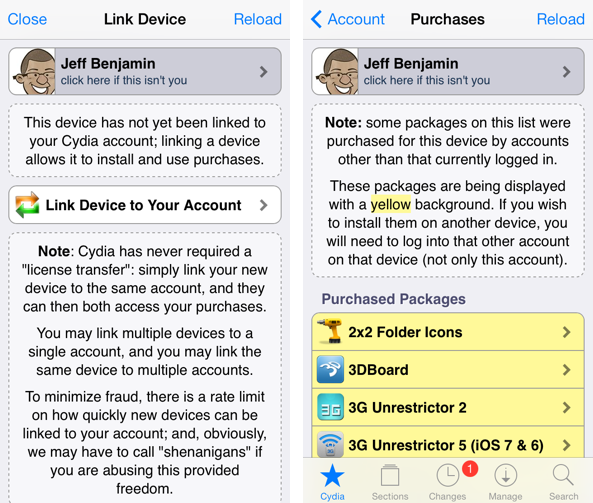 Cydia Link Device