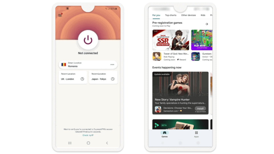 🥇1. ExpressVPN — Best VPN for Changing Your Google Play Store Location in 2024