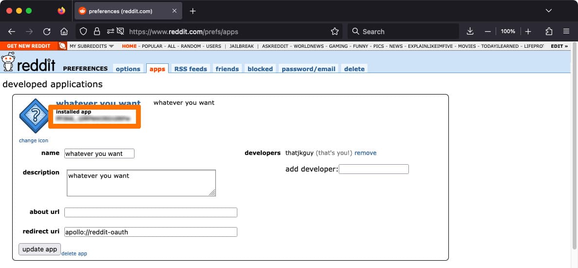 Reddit API Key