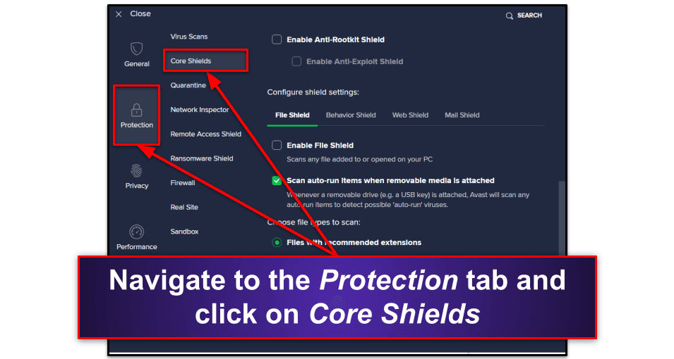 How to Configure Avast’s Web Protection