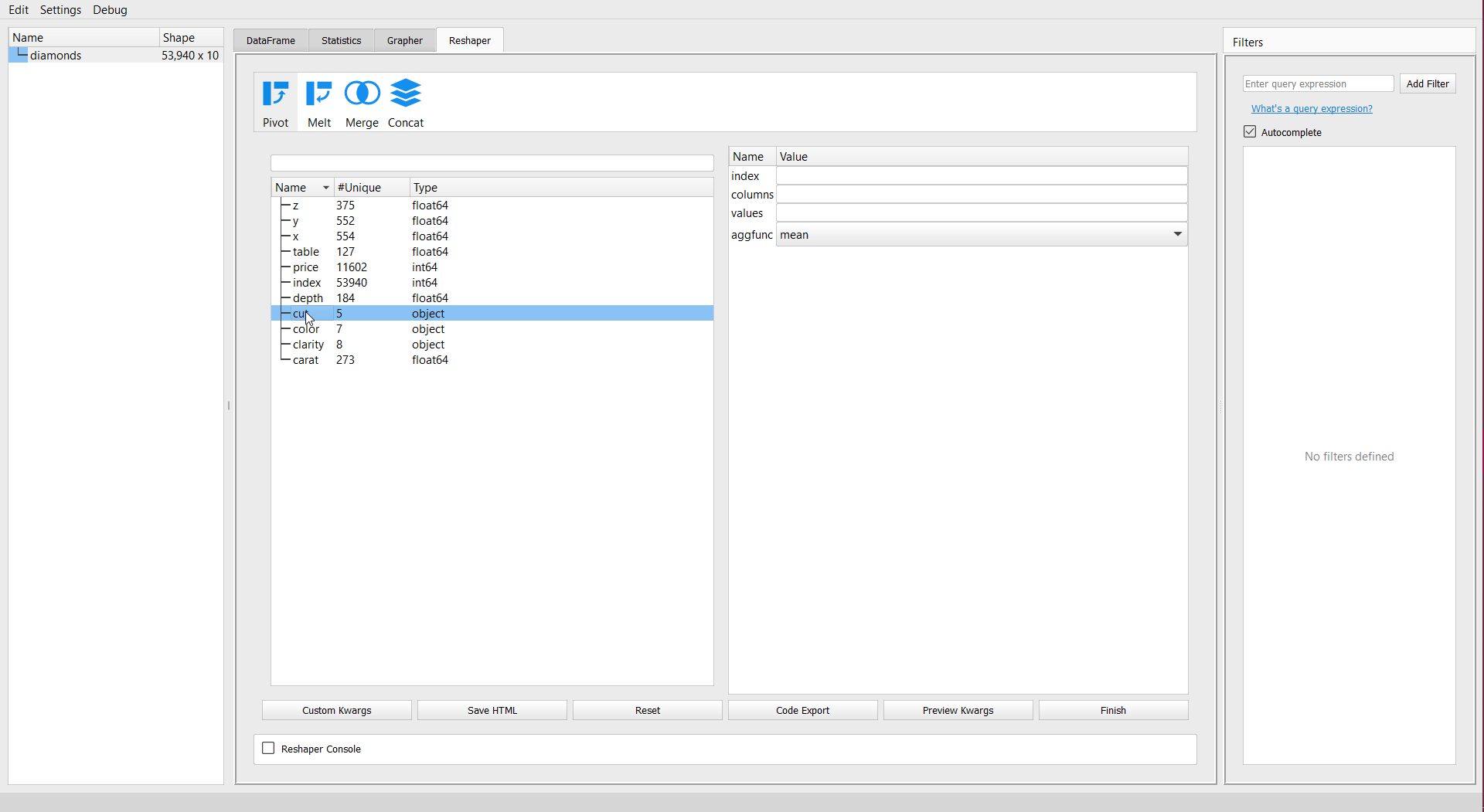    Reshaper Tab