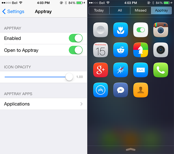 AppTray iOS 7