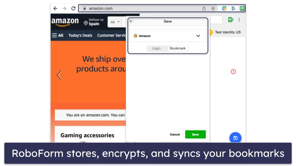  🥉3. RoboForm — Impressive Form-Filling, Plus Bookmarks Storage