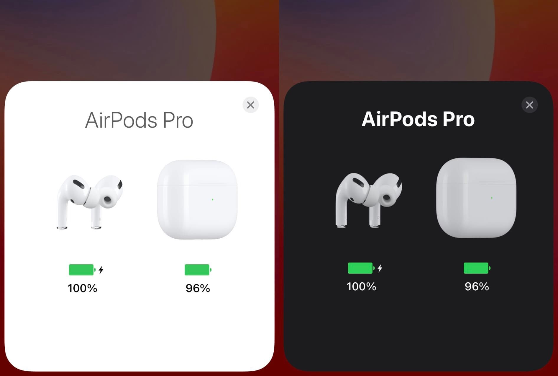 DarkPods dark mode for AirPods pairing interface.