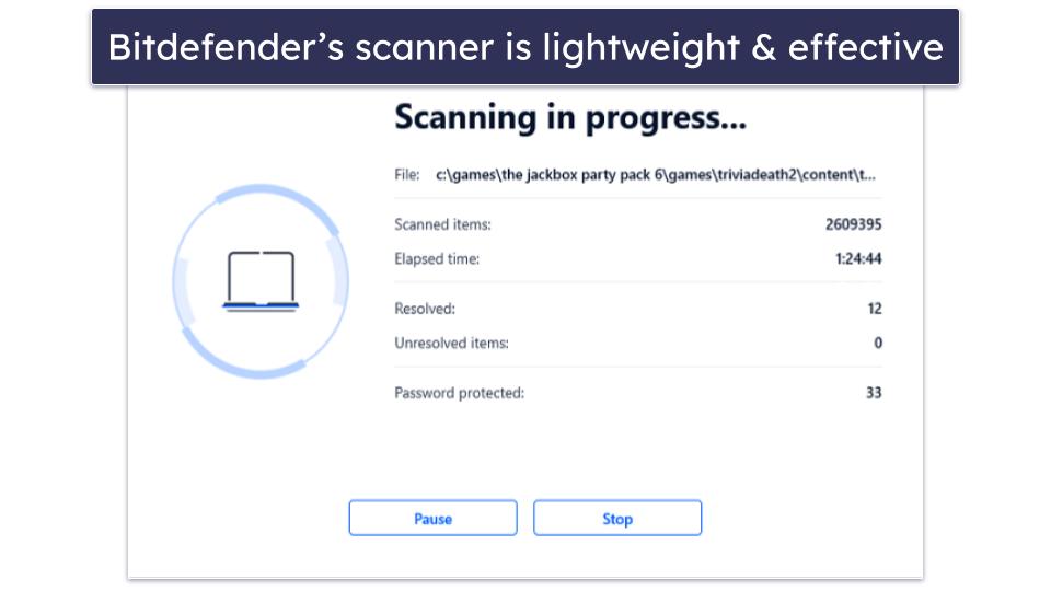 🥈2. Bitdefender — Better Cloud-Based Scanning Engine (With Excellent Additional Features)