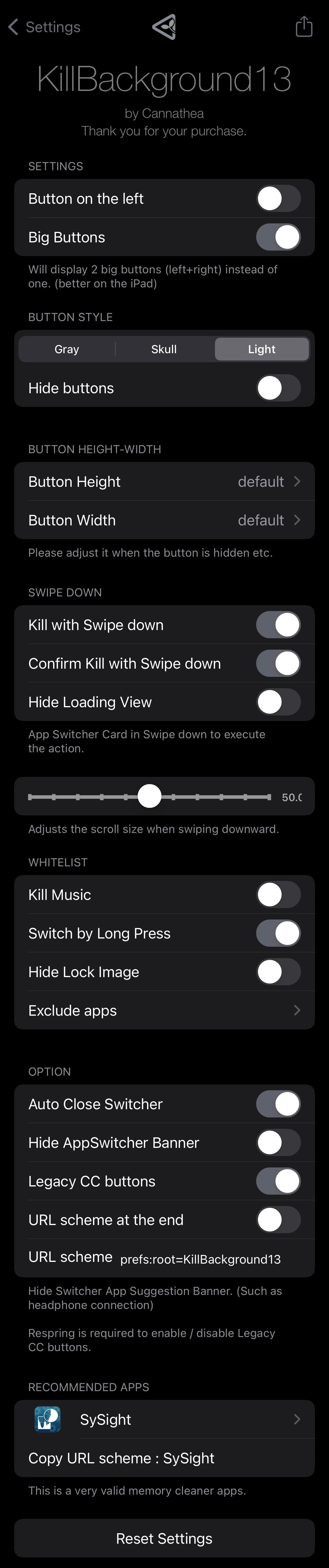 KillBackground13 options to configure.