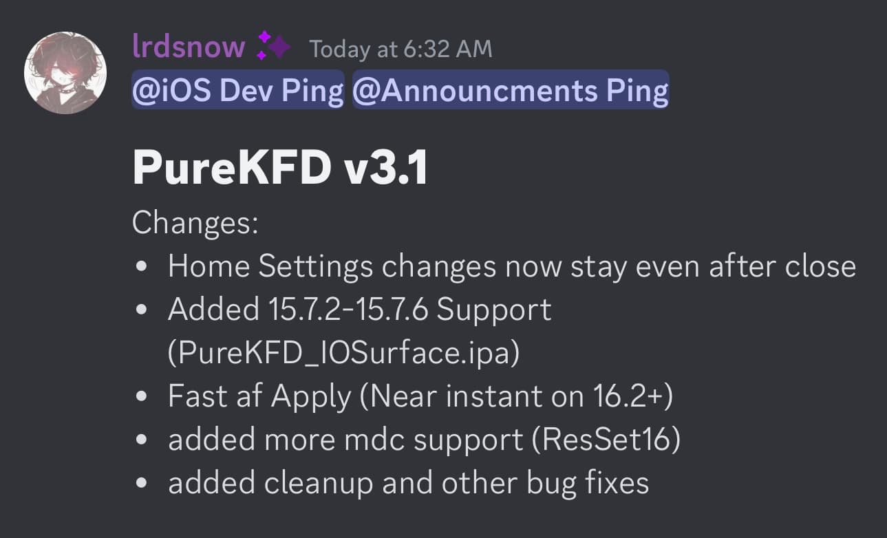 PureKFD v3.1 released.