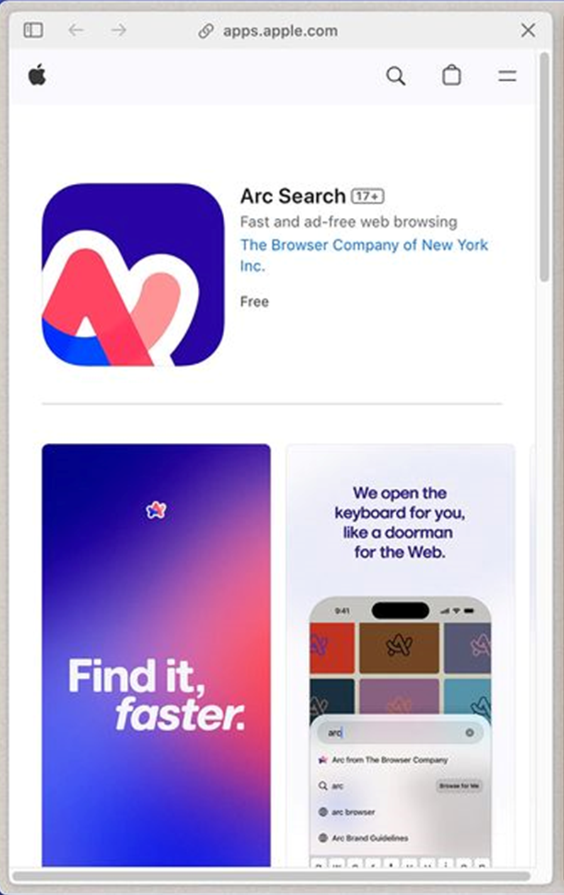 Arc Search on iOS | Apple App Store