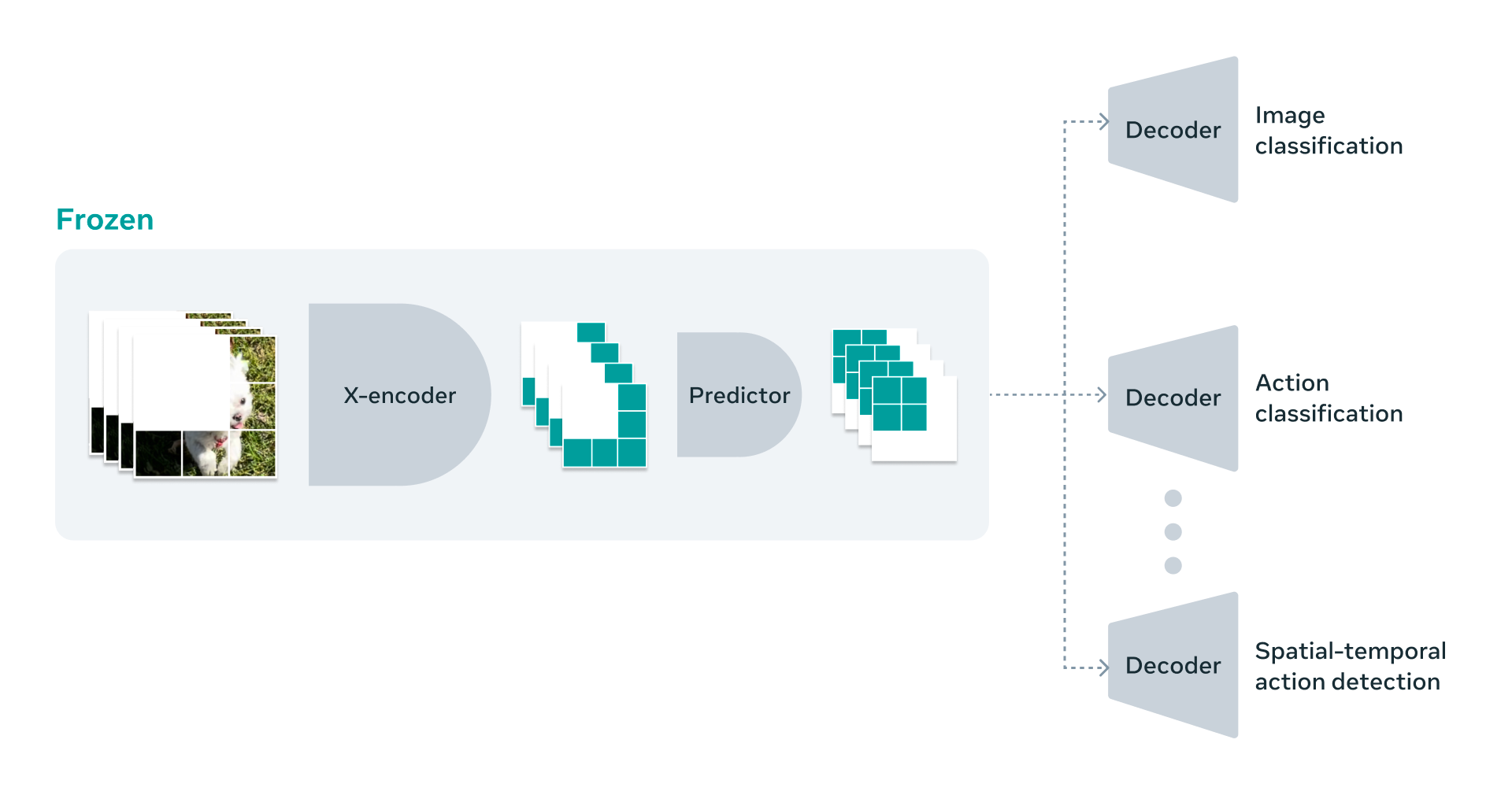 Machine intelligence in V-JEPA