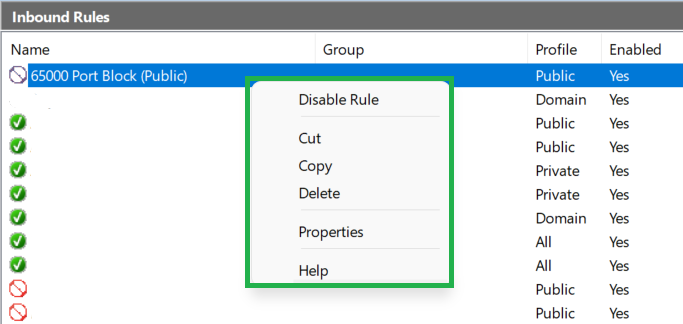 Inbound Rules