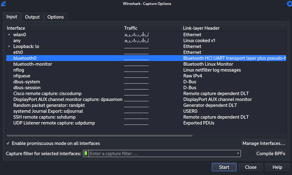 Bluetooth in Wireshark