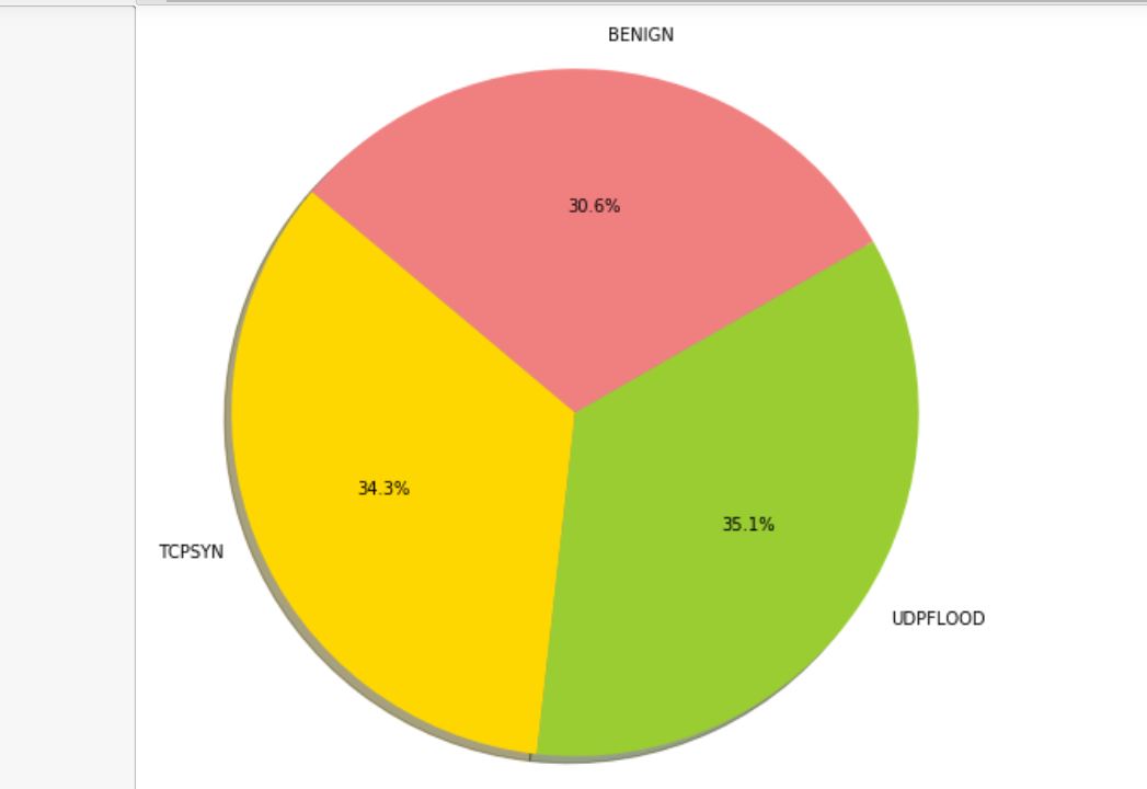 DDoS attacks pie chart