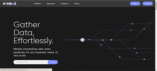 Homepage of Nimbleway API | Web Scrapping with AI