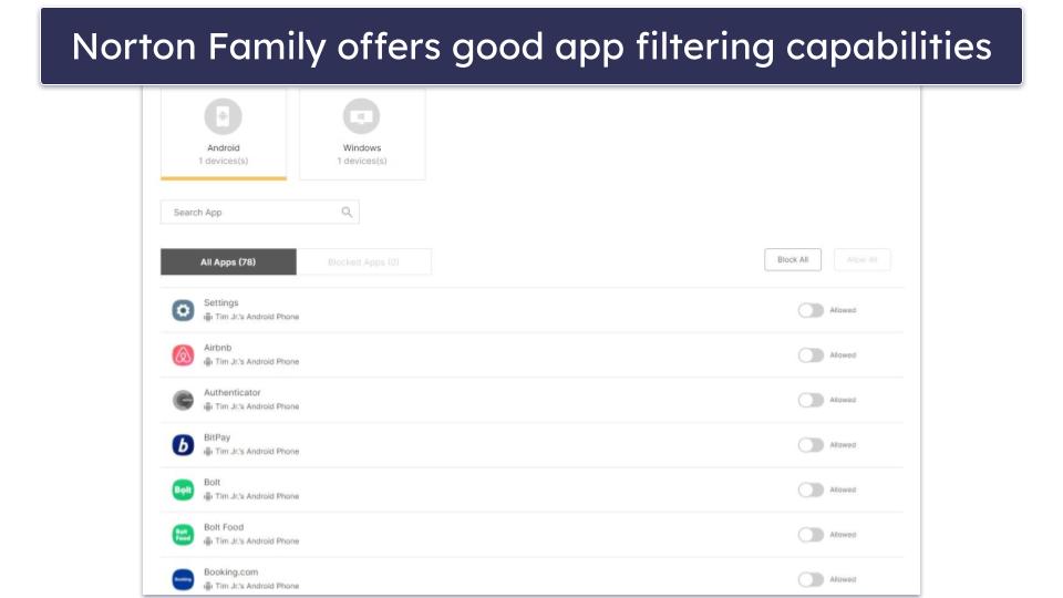 🥈 2. Norton Family — Best Spy App With the Longest Free Trial