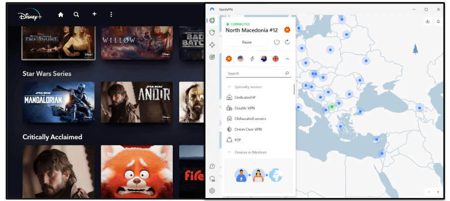 Bonus. NordVPN — Large Network of Servers to Watch Disney+