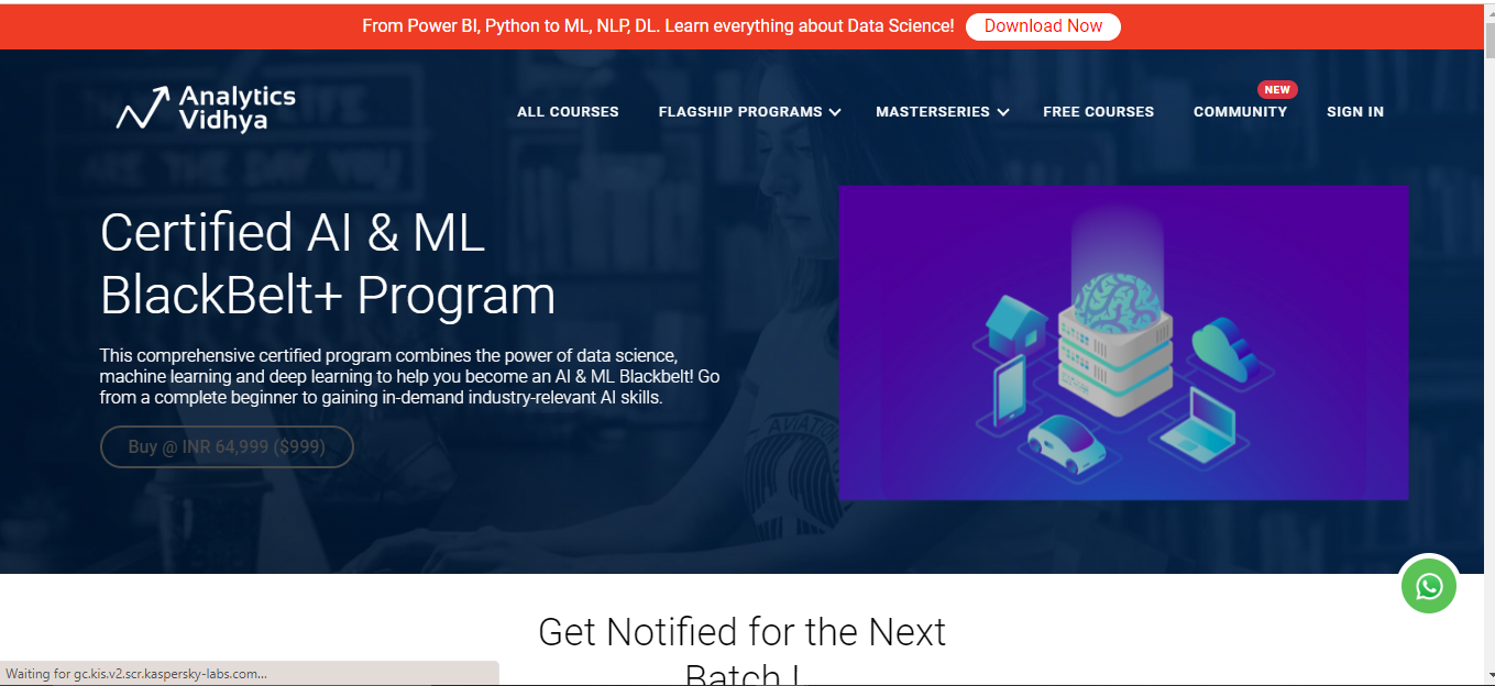 Data Science Program at Analytics Vidhya | BlackBelt Plus