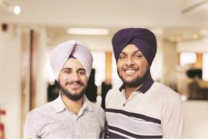 Gagandeep Reehal and Gursimran Kalra - founders of the AI-based start-up Minus Zero