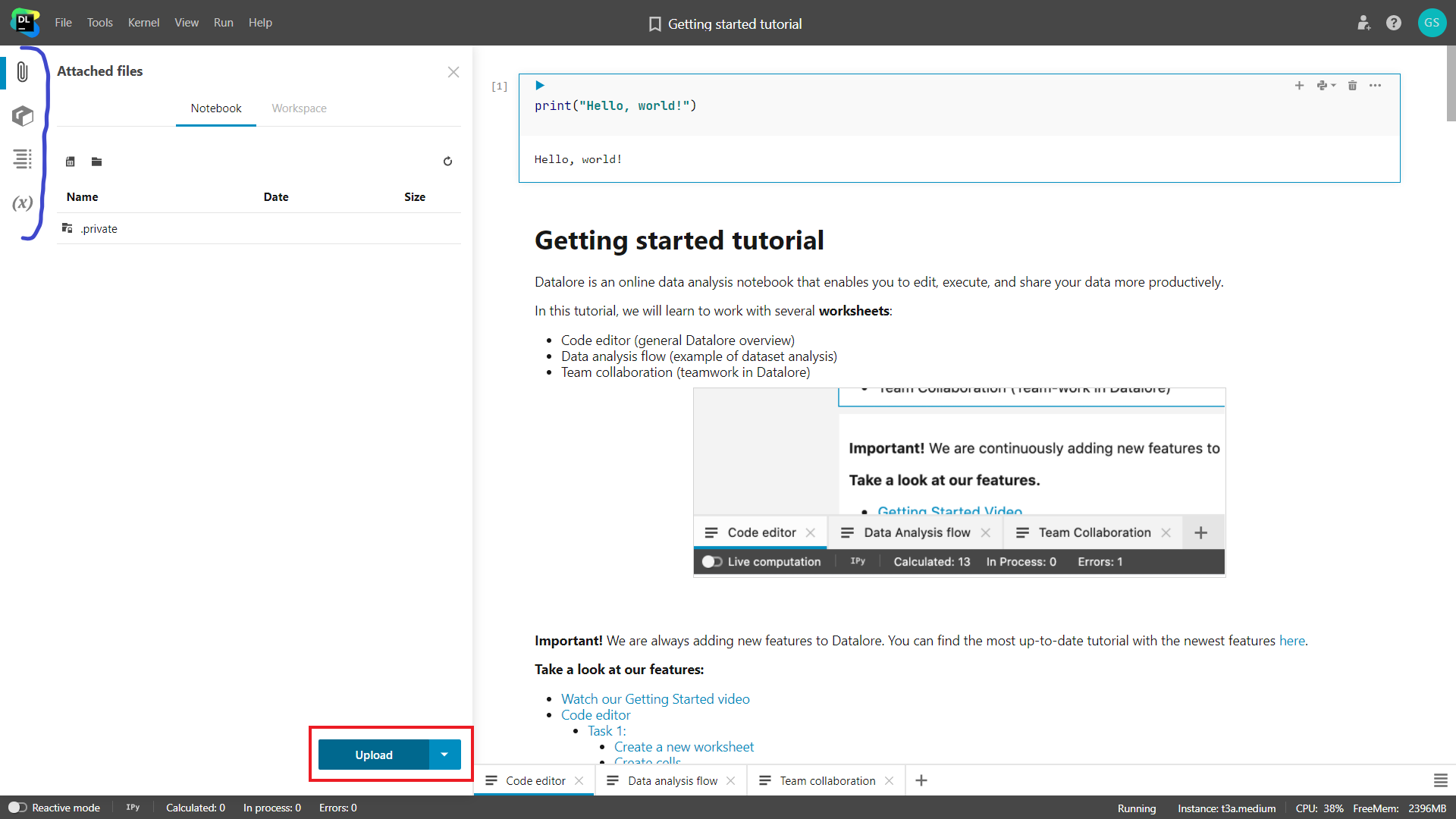 Datalore pycharm