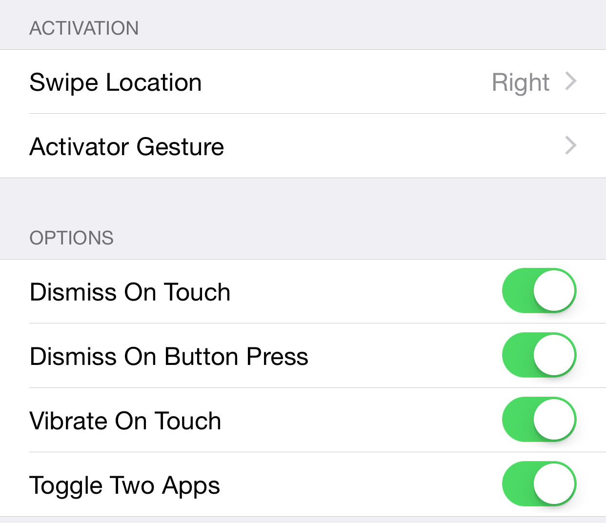 AlternateControls Settings 2