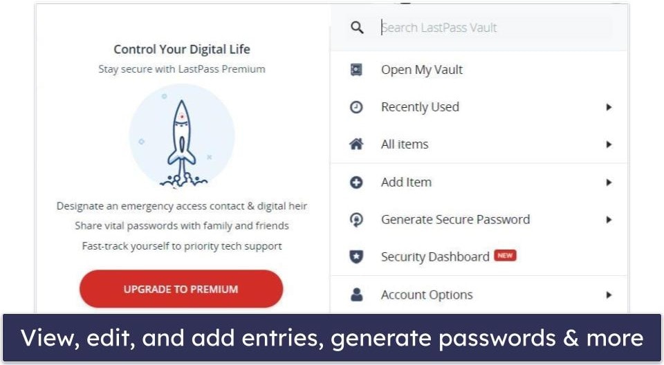 4. LastPass — Native Opera Extension &amp; a Good Free Version