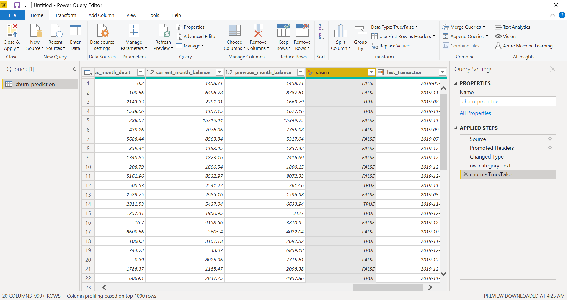 Integrating Python with Power BI: Power Query Steps