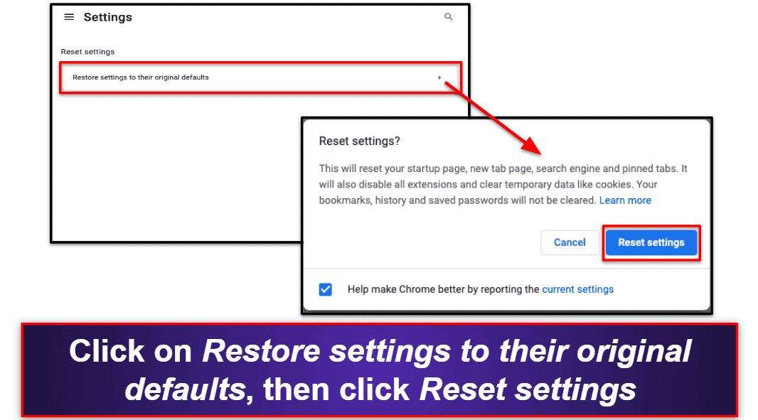 Preliminary Step. Remove Suspicious Extensions and Reset Your Web Browser’s Default Settings