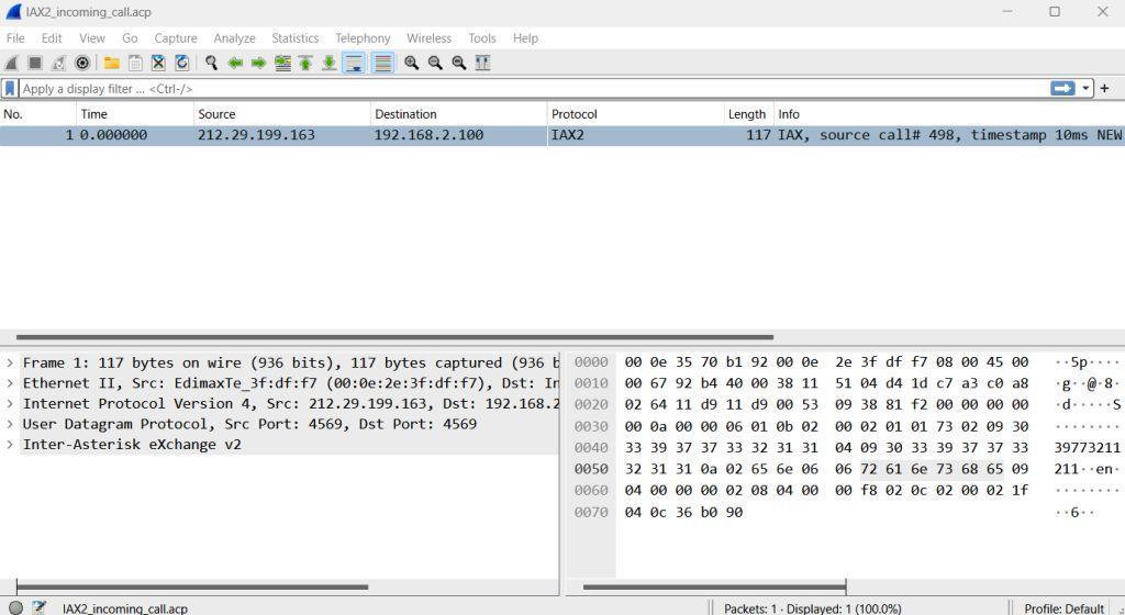 IAX2 Stream Analysis