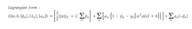 Mathematics SVM - lagrangian