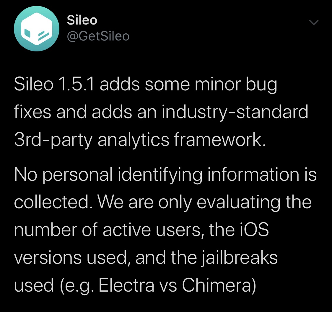 Sileo update statement