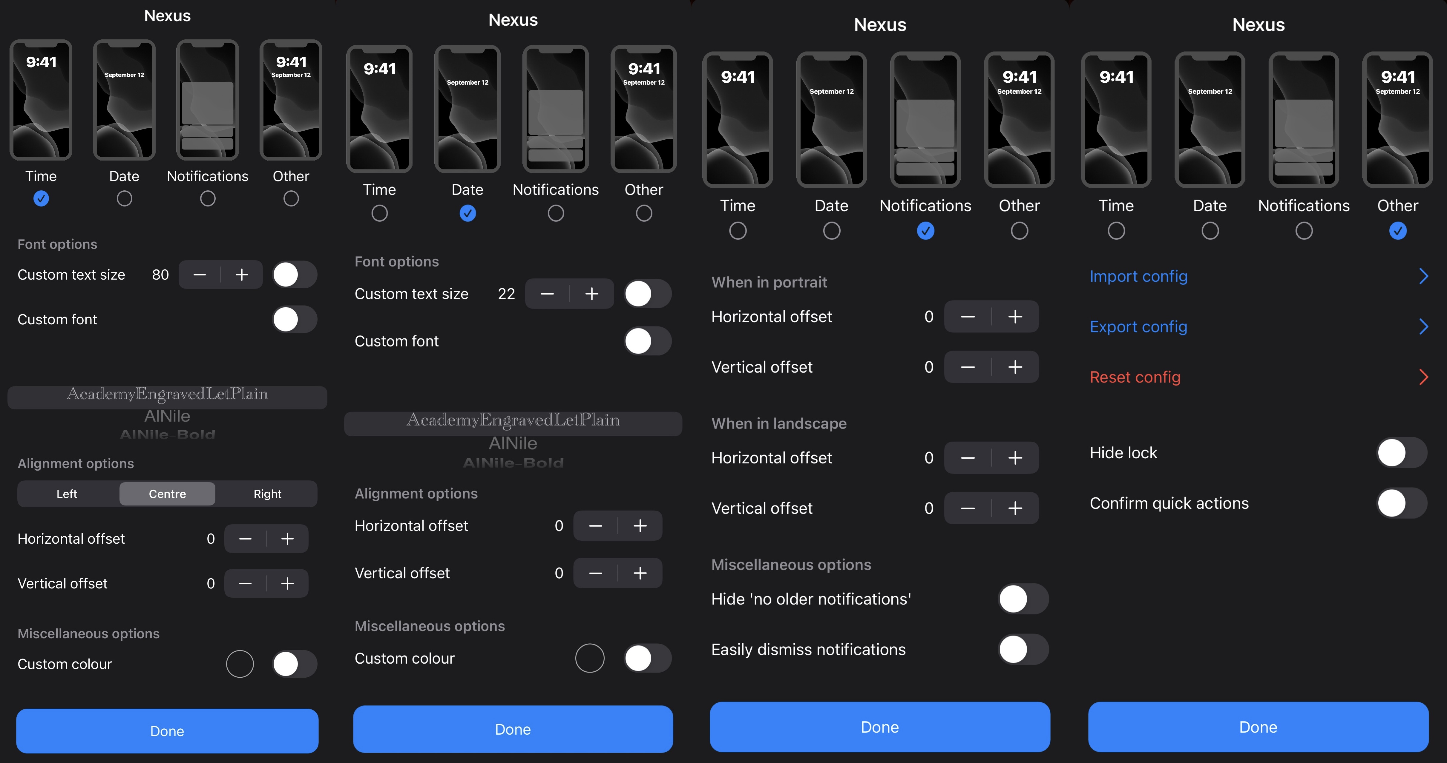 Nexus Preferences.