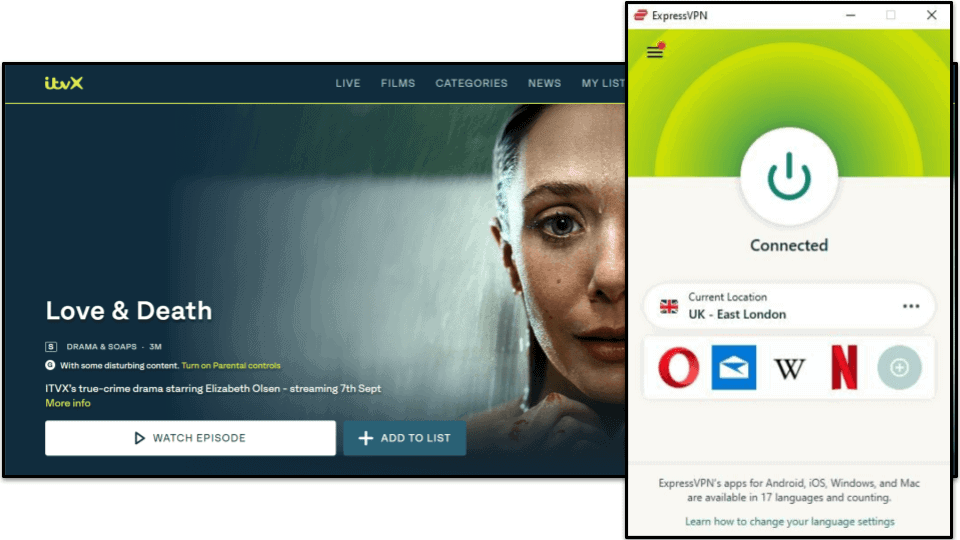 🥇1. ExpressVPN — Best VPN for Watching Love and Death in 2024