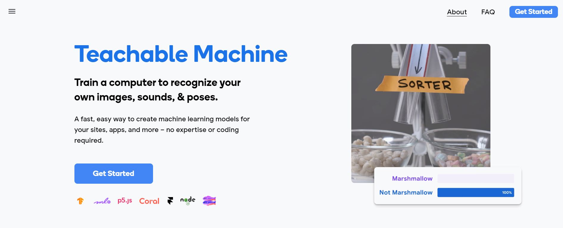 GOOGLE TEACHABLE MACHINE trim videos deep learning