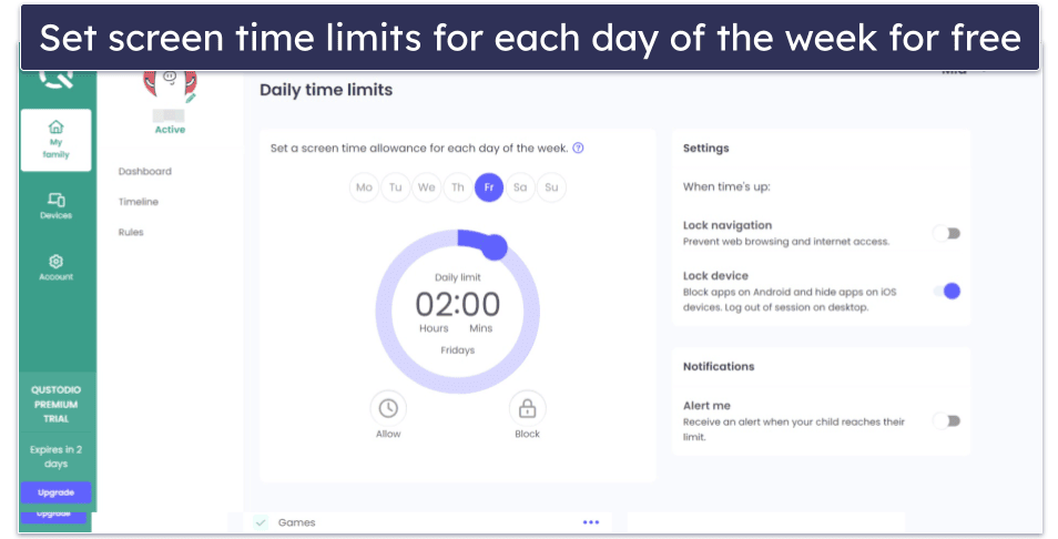 🥇 1. Qustodio — Best Free Parental Control App in 2024